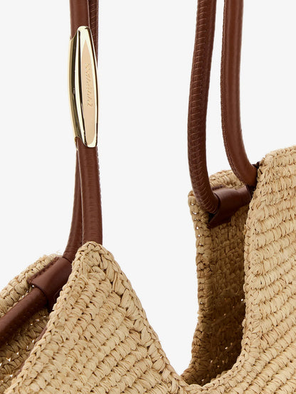 Zimmermann Goldentime raffia shoulder bag - Naturale
