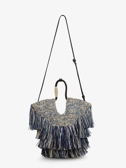 ZIMMERMANN - Goldentime raffia handbag