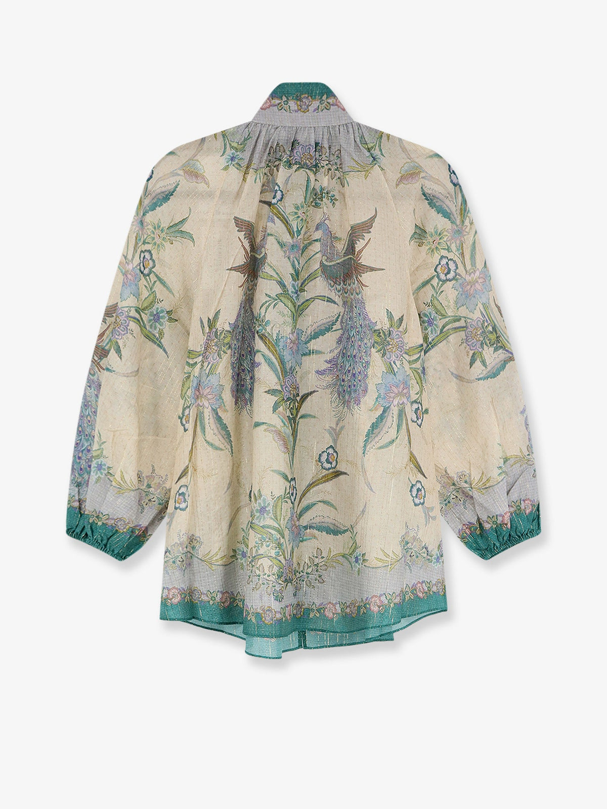 Zimmermann Indra cotton and silk shirt - Cream Floral