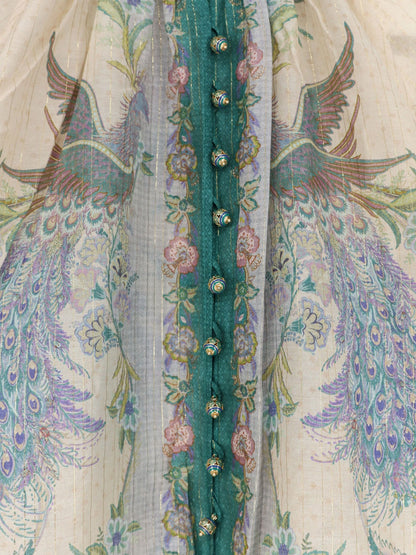 Zimmermann Indra cotton and silk shirt - Cream Floral