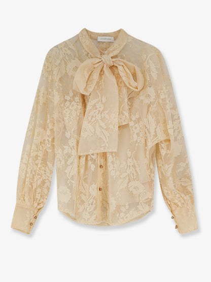 Zimmermann Valiant Lace Shirt - Sand