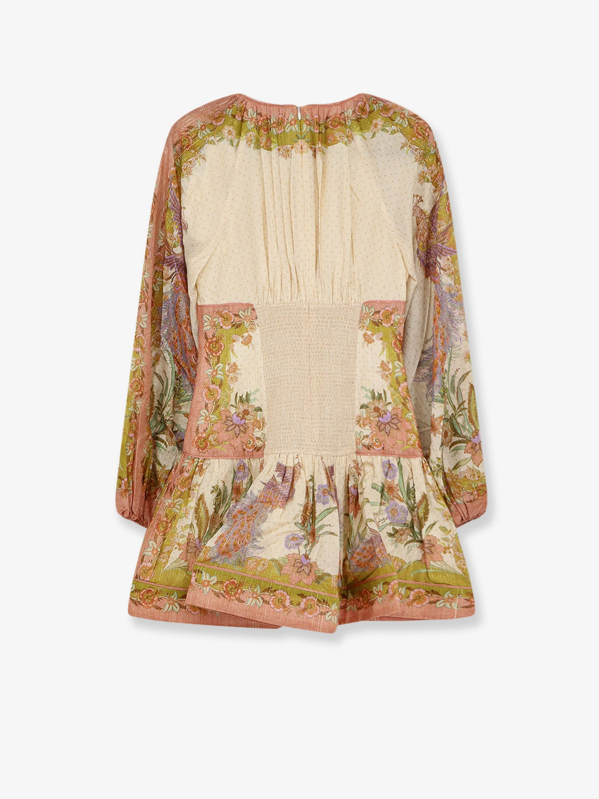 Zimmermann Indra cotton and silk mini dress - Chartreuse Floral