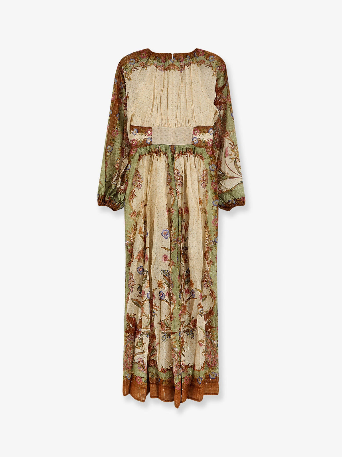 Zimmermann Indra cotton and silk dress - Cream Khaki Floral