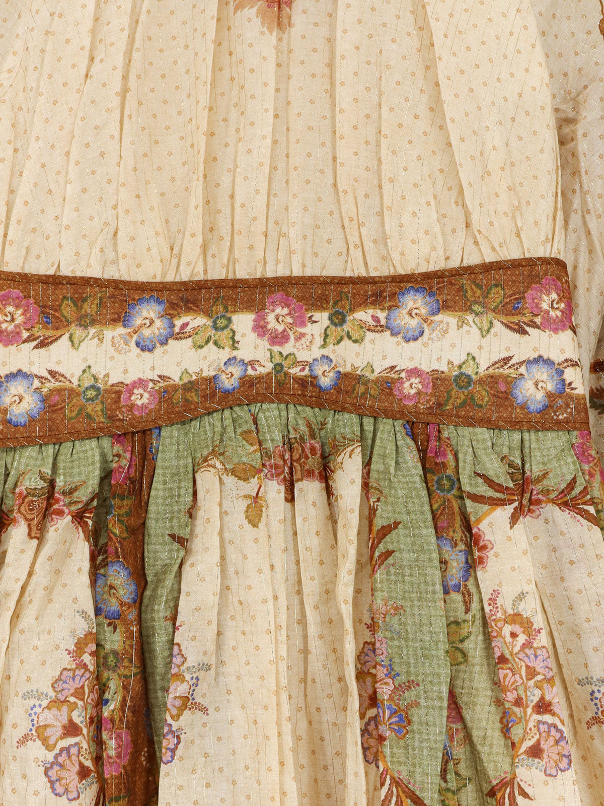 Zimmermann Indra cotton and silk dress - Cream Khaki Floral