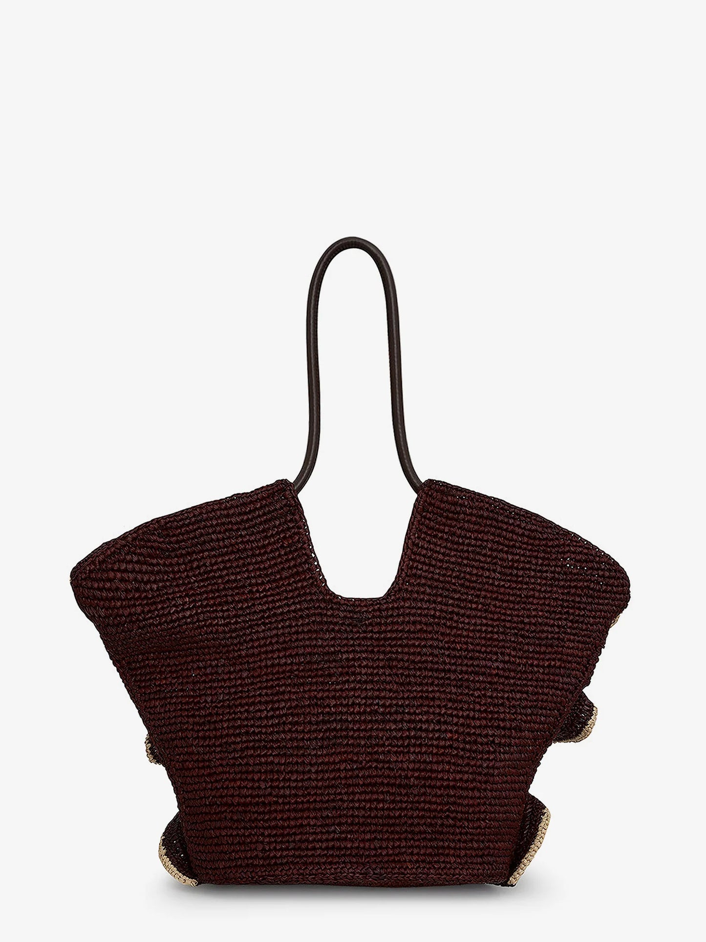 ZIMMERMANN - Goldentime raffia shoulder bag with ruffles