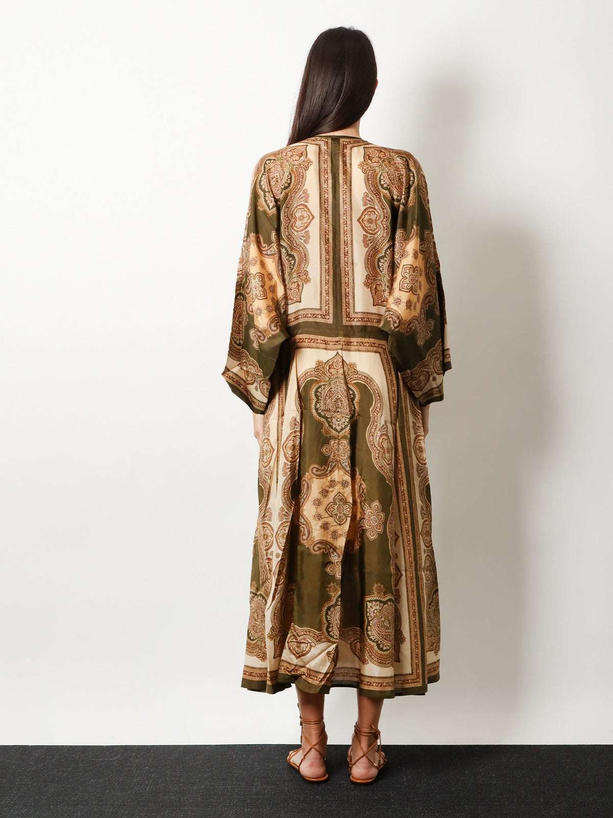 Zimmermann Mahon silk tunic dress - Olive Paisley