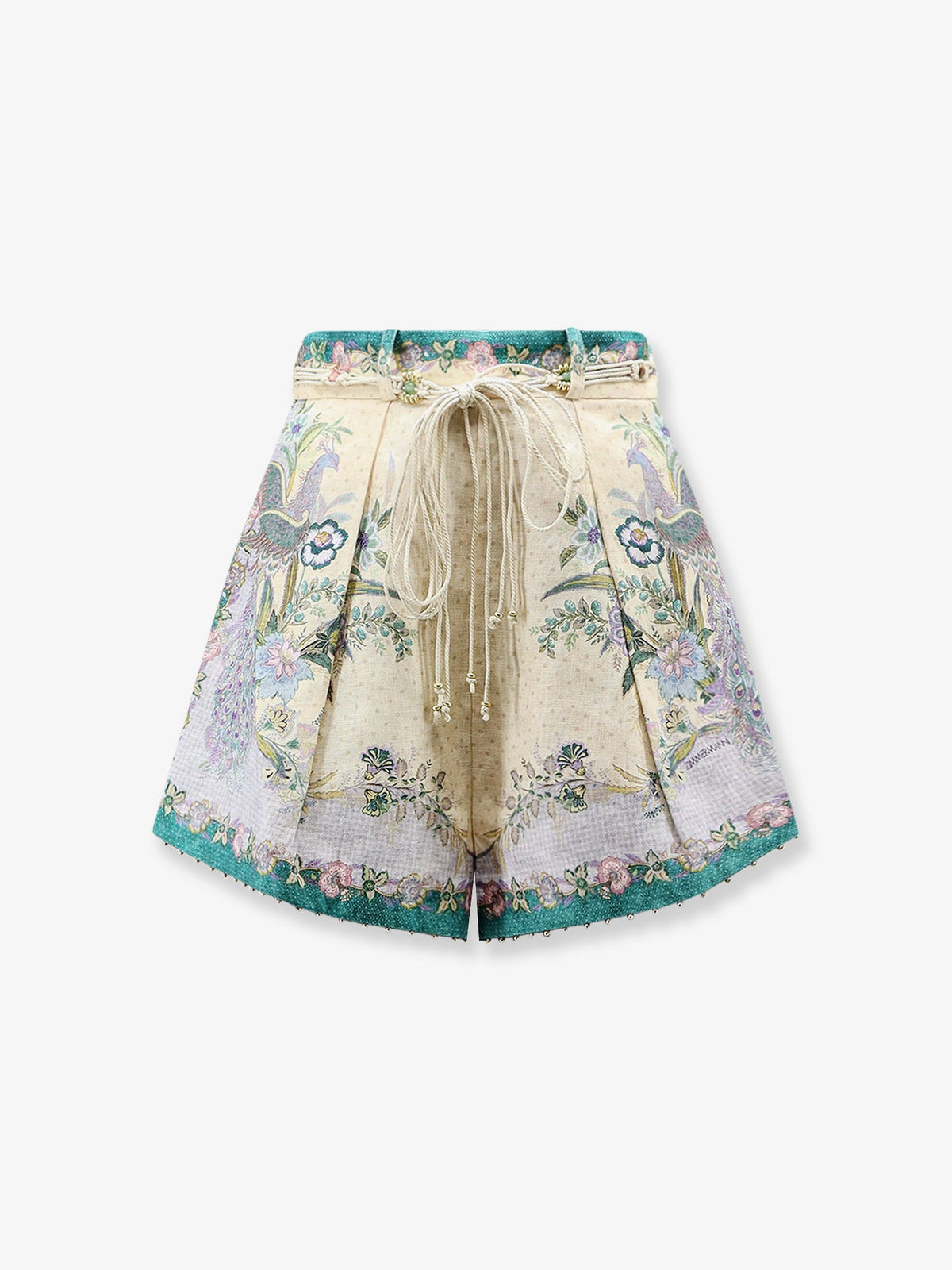 Zimmermann Indra cotton and silk shorts - Cream Floral