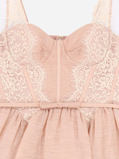 ZIMMERMANN - Valiant Lace Trim Mini Dress