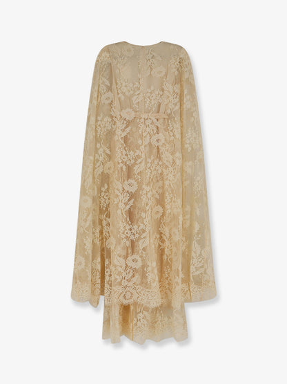 Zimmermann Valiant Lace Caped Maxi Dress - Cream