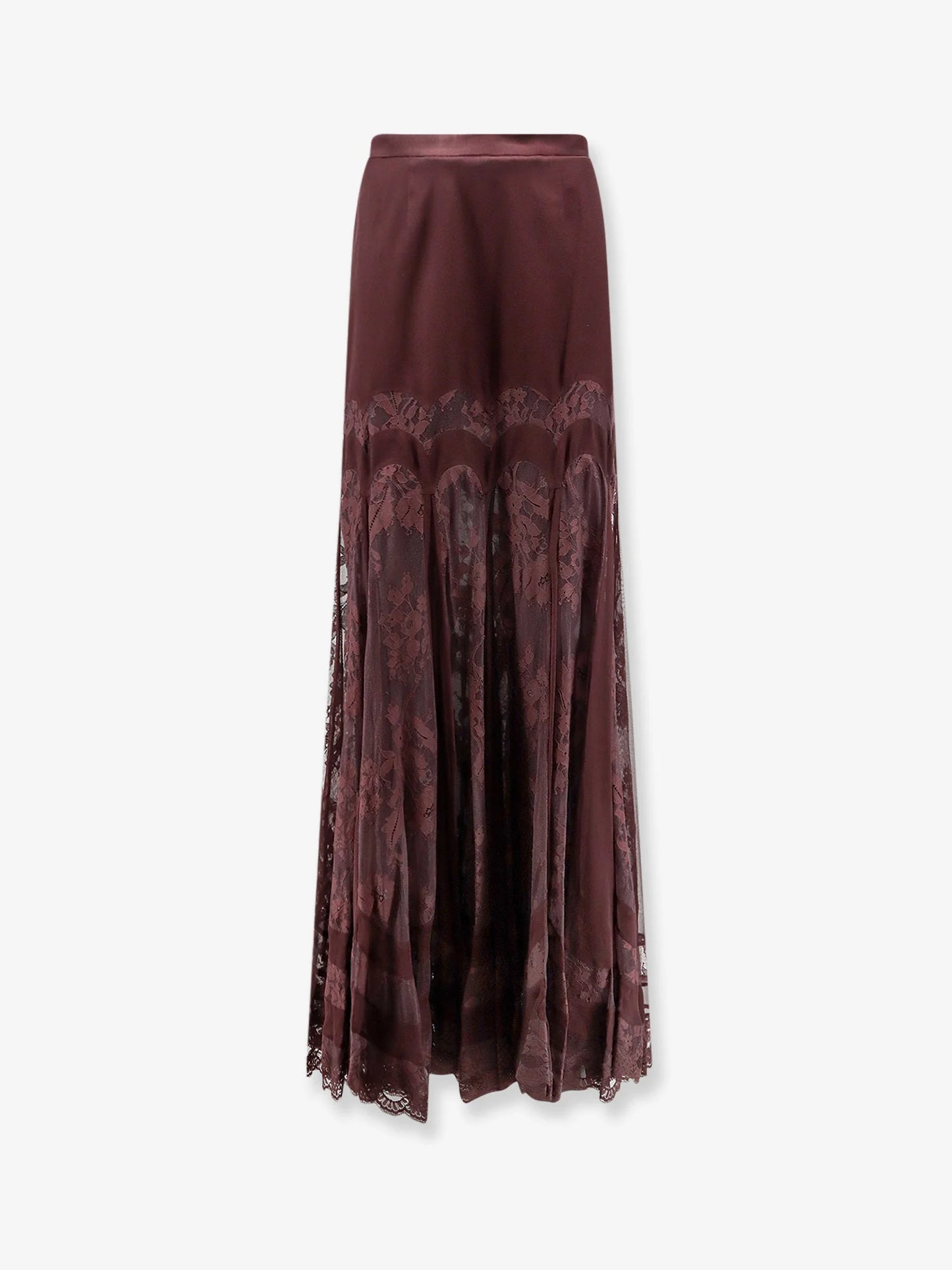 ZIMMERMANN - Valiant silk and lace blend long skirt