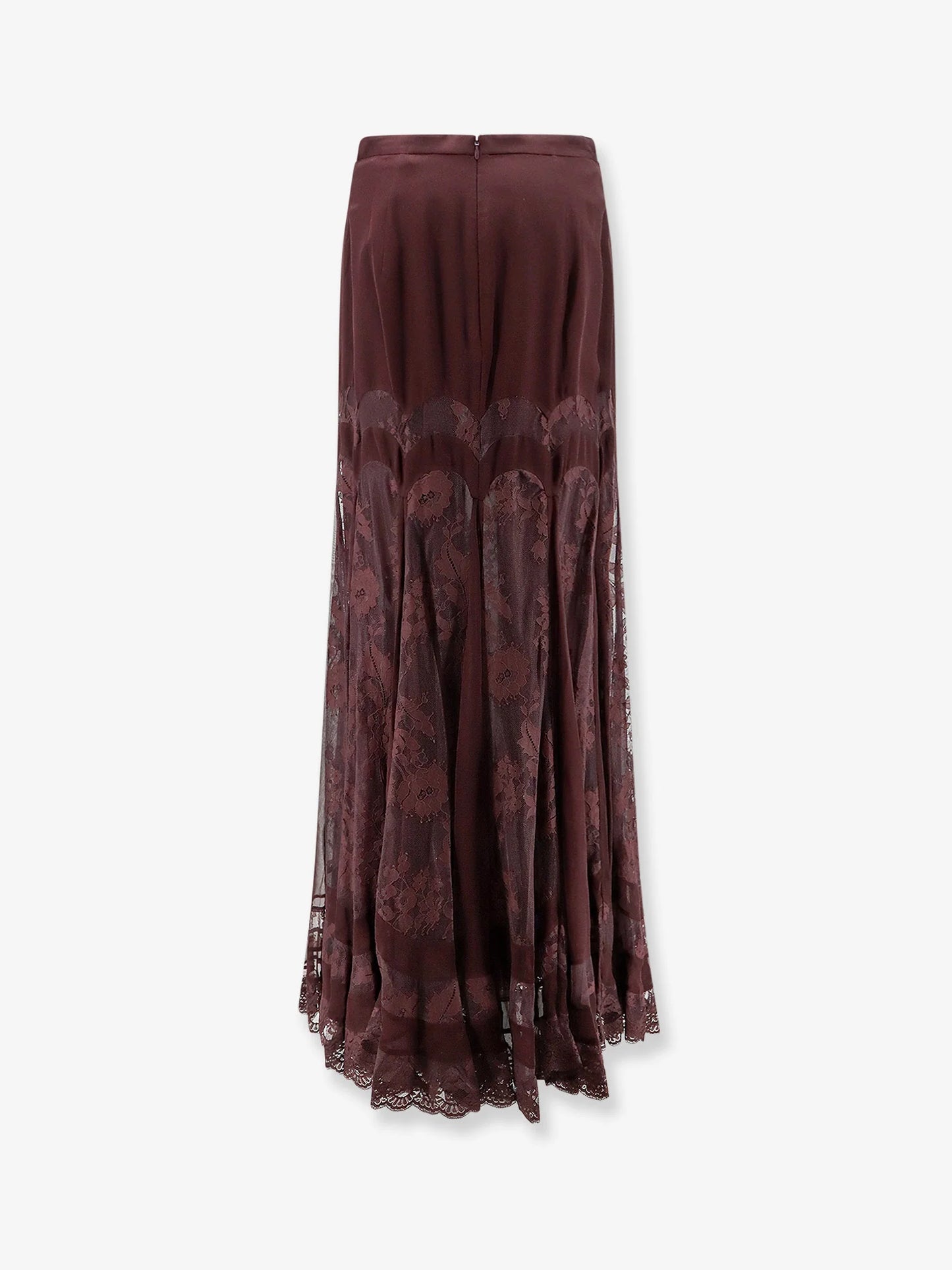 ZIMMERMANN - Valiant silk and lace blend long skirt