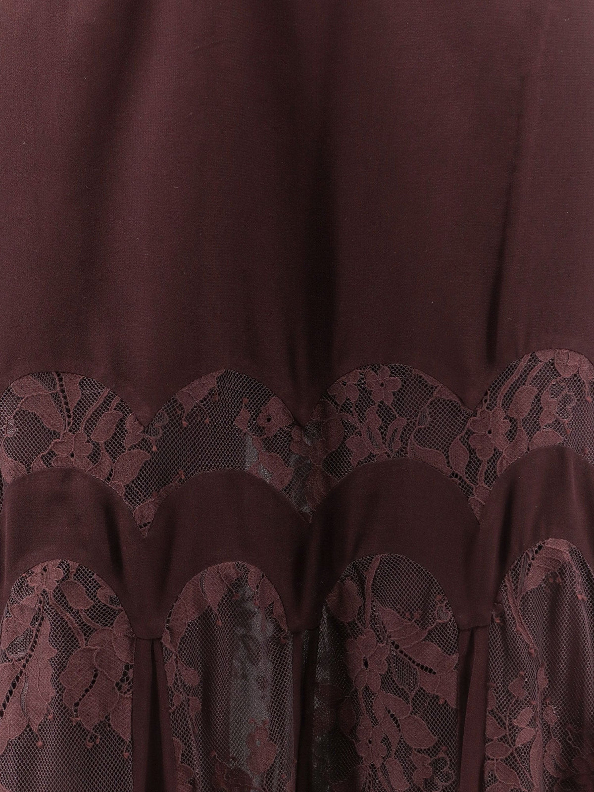 Zimmermann Valiant silk and lace blend long skirt - Chocolate