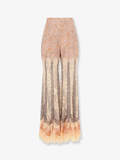 ZIMMERMANN - Valiant Panelled Flare silk trousers