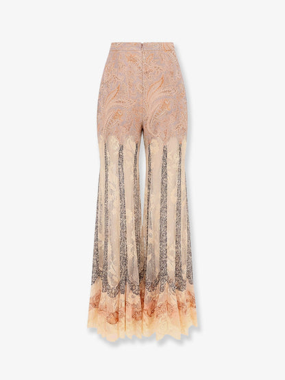 Zimmermann Valiant Panelled Flare silk trousers - Splicedfloral