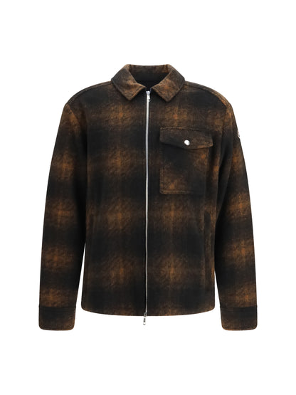 Moncler Embroidered flannel Shirt - Brown