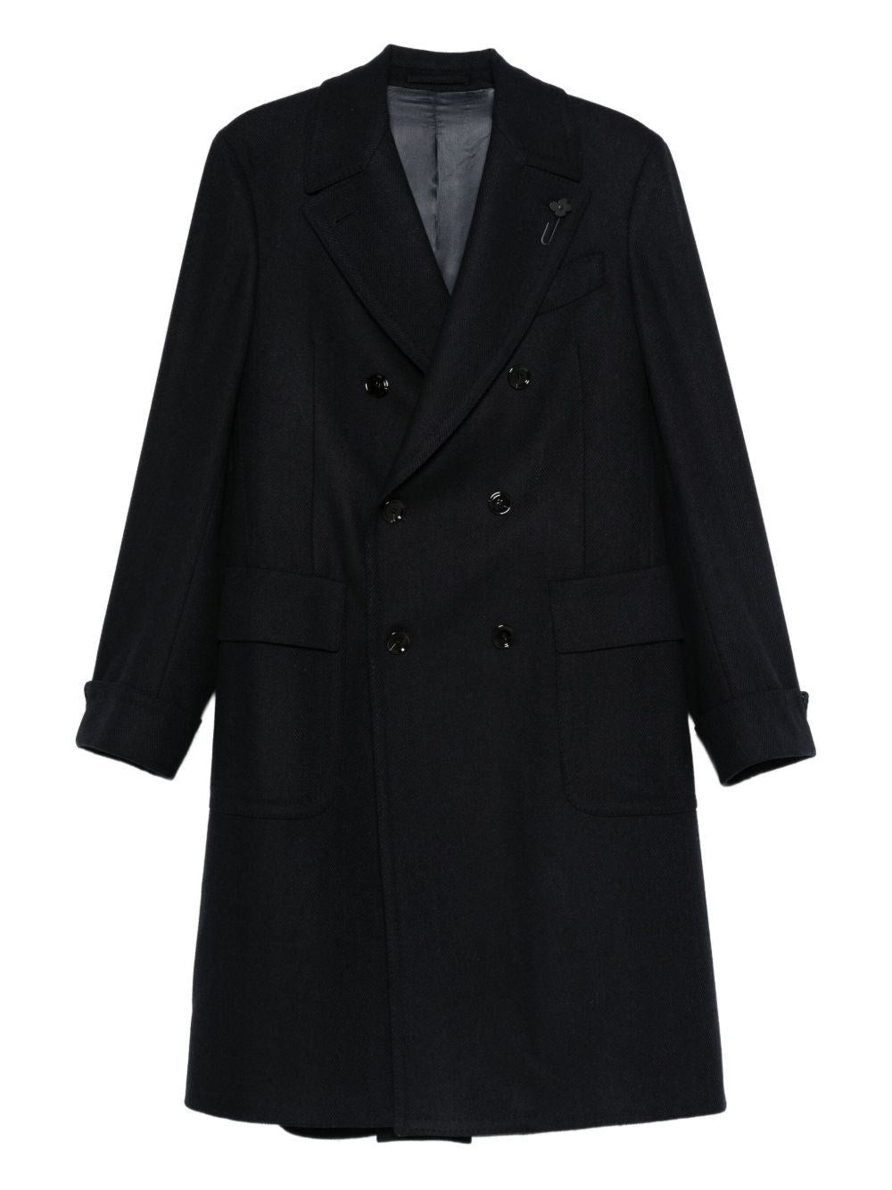Lardini Wool And Cashmere Coat - Blue