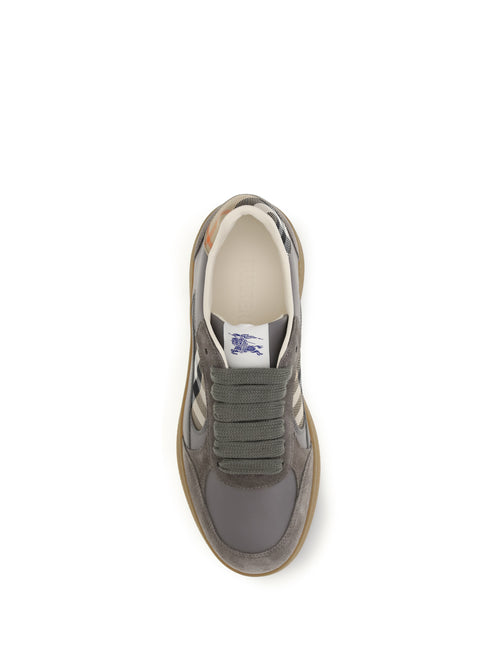 Burberry Terrace leather and Check Sneakers - Tower/Sand Ip Check
