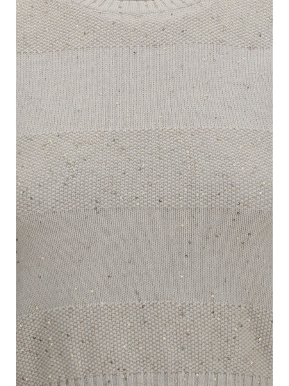 BRUNELLO CUCINELLI Knit and sequin Vest