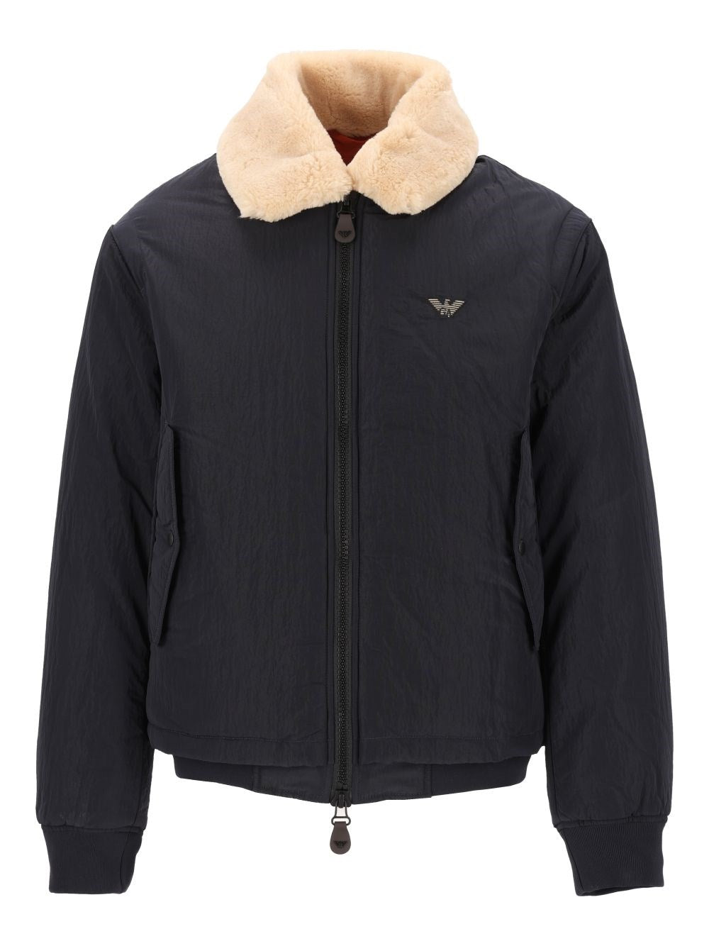 Emporio Armani Padded Aviator Jacket - Blue