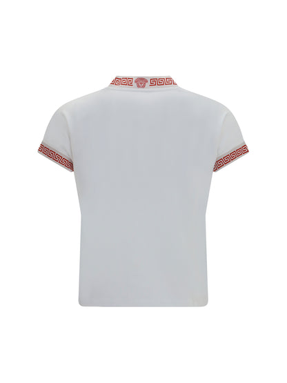 Versace T-shirt by Versace with greca details - Optical White