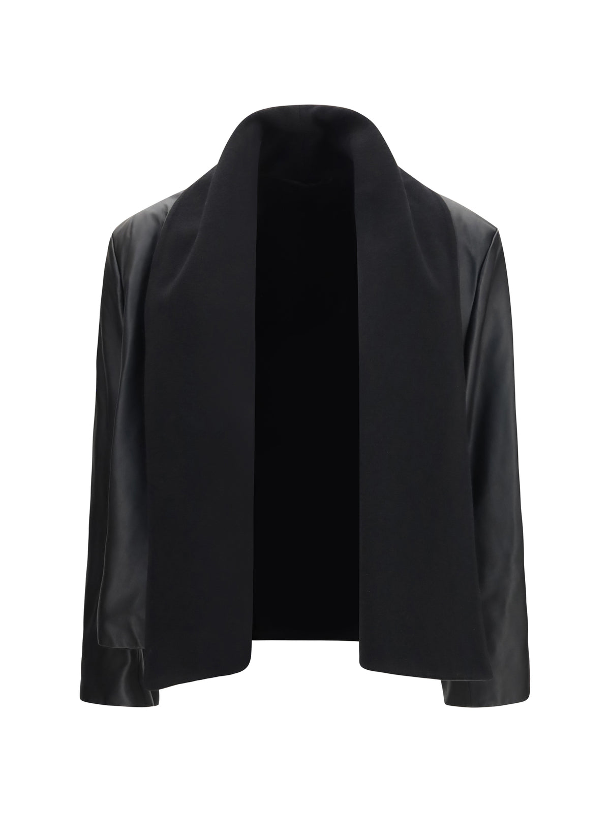 Toteme Scarf Leather Jacket - Black