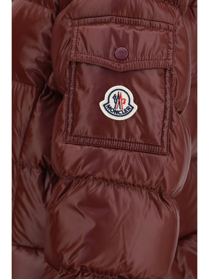 Moncler Barante short Hooded Down Jacket - Dark Red