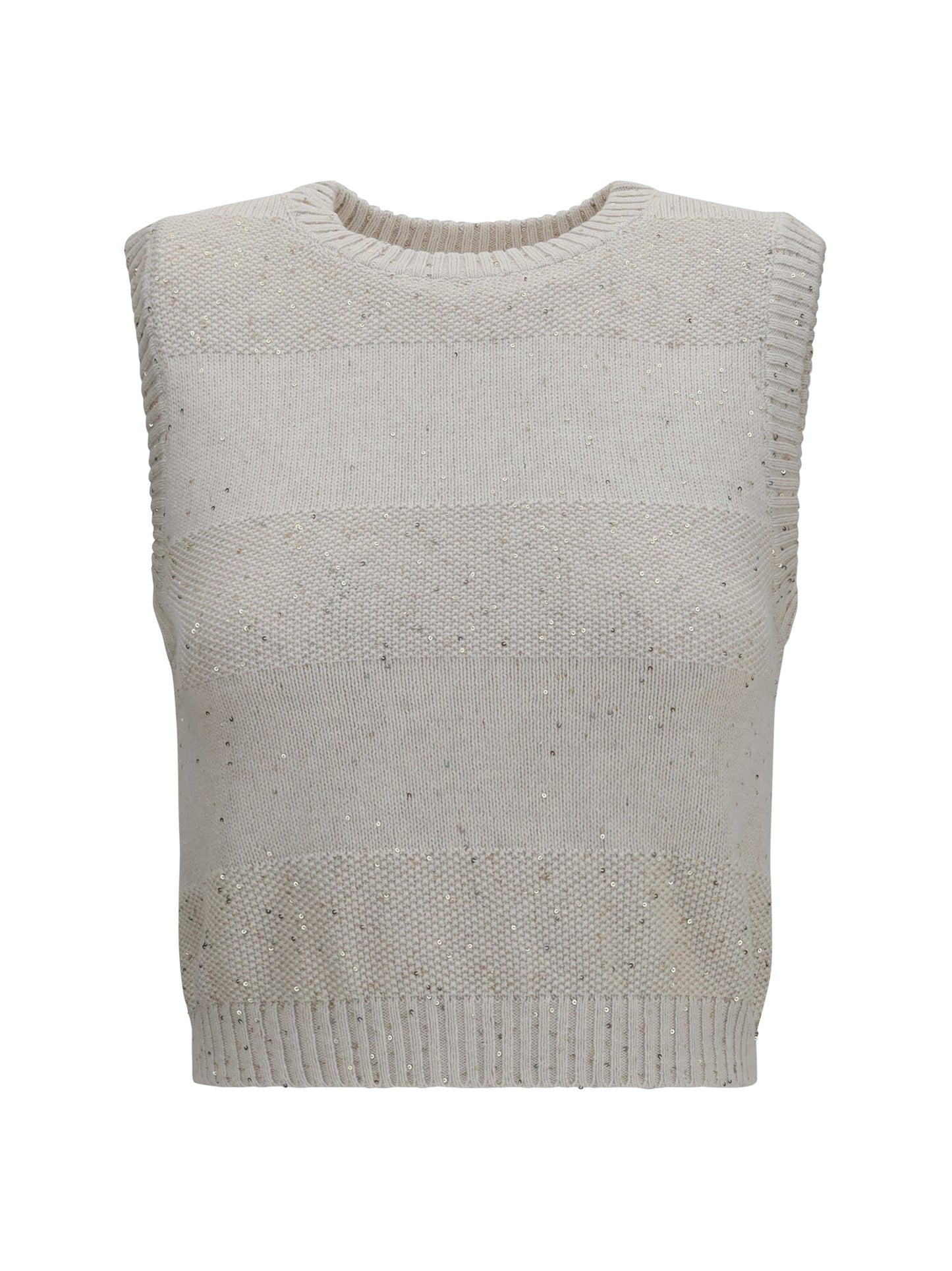 BRUNELLO CUCINELLI Knit and sequin Vest