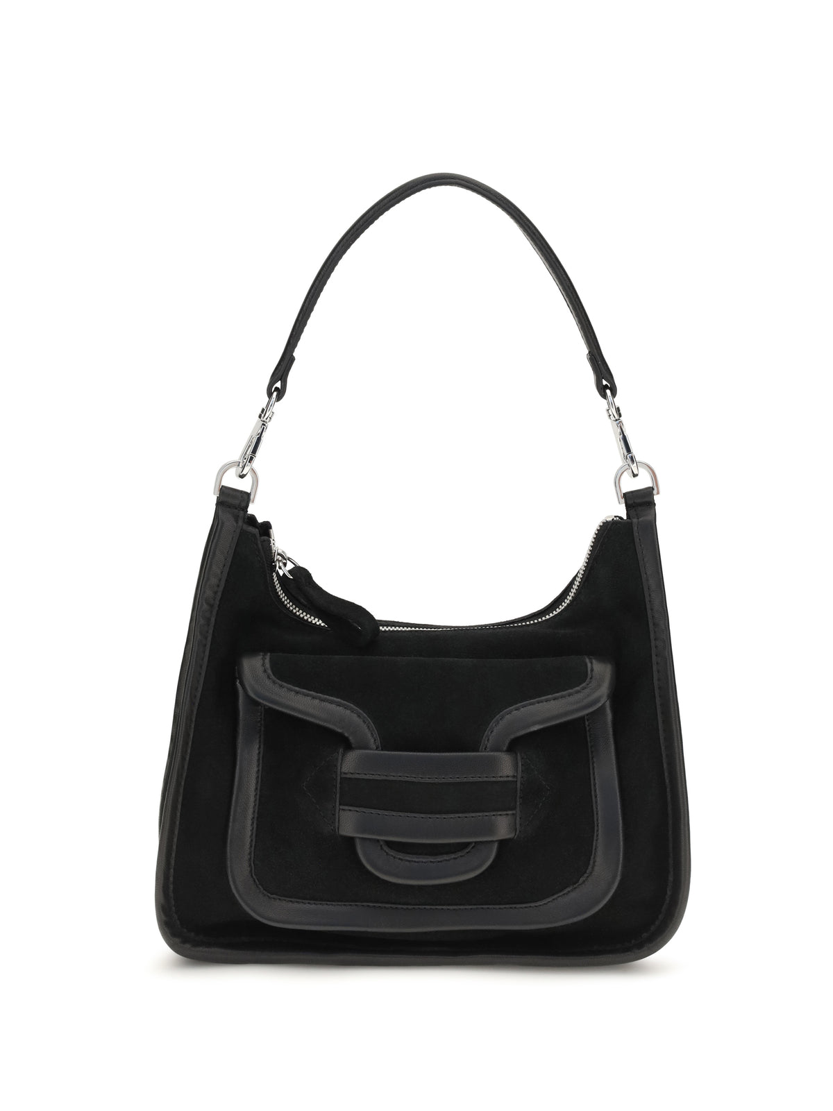 Pierre Hardy Alpha Day Miss leather Shoulder Bag - Suede Calf Lamb Black