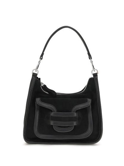 Pierre Hardy Alpha Day Miss leather Shoulder Bag - Suede Calf Lamb Black