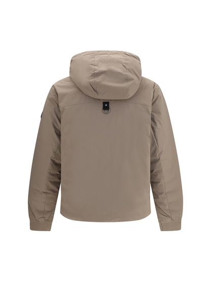 Moose Knuckles Hooded Down Jacket - Ashen
