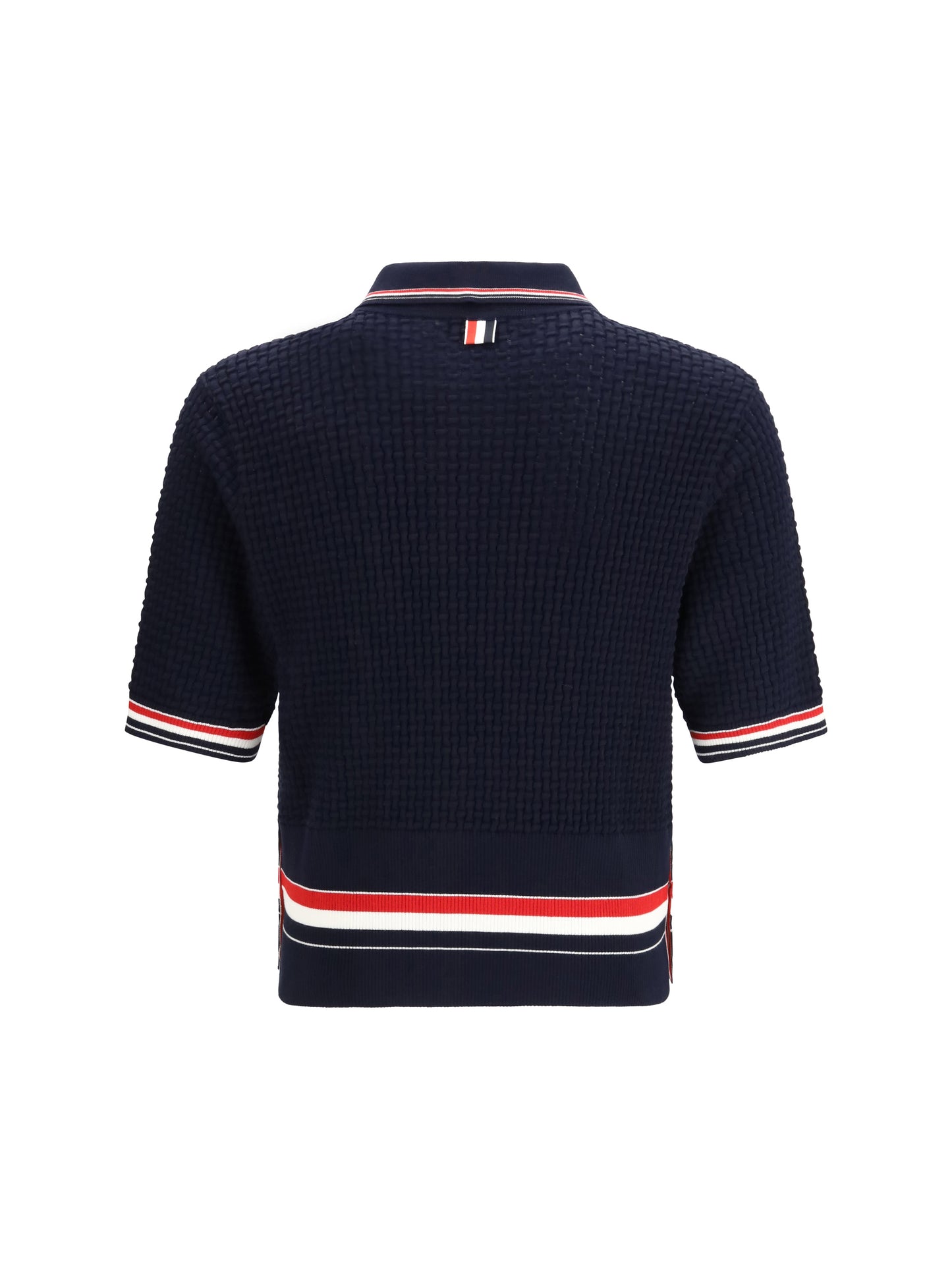 THOM BROWNE Woven cotton Polo Shirt