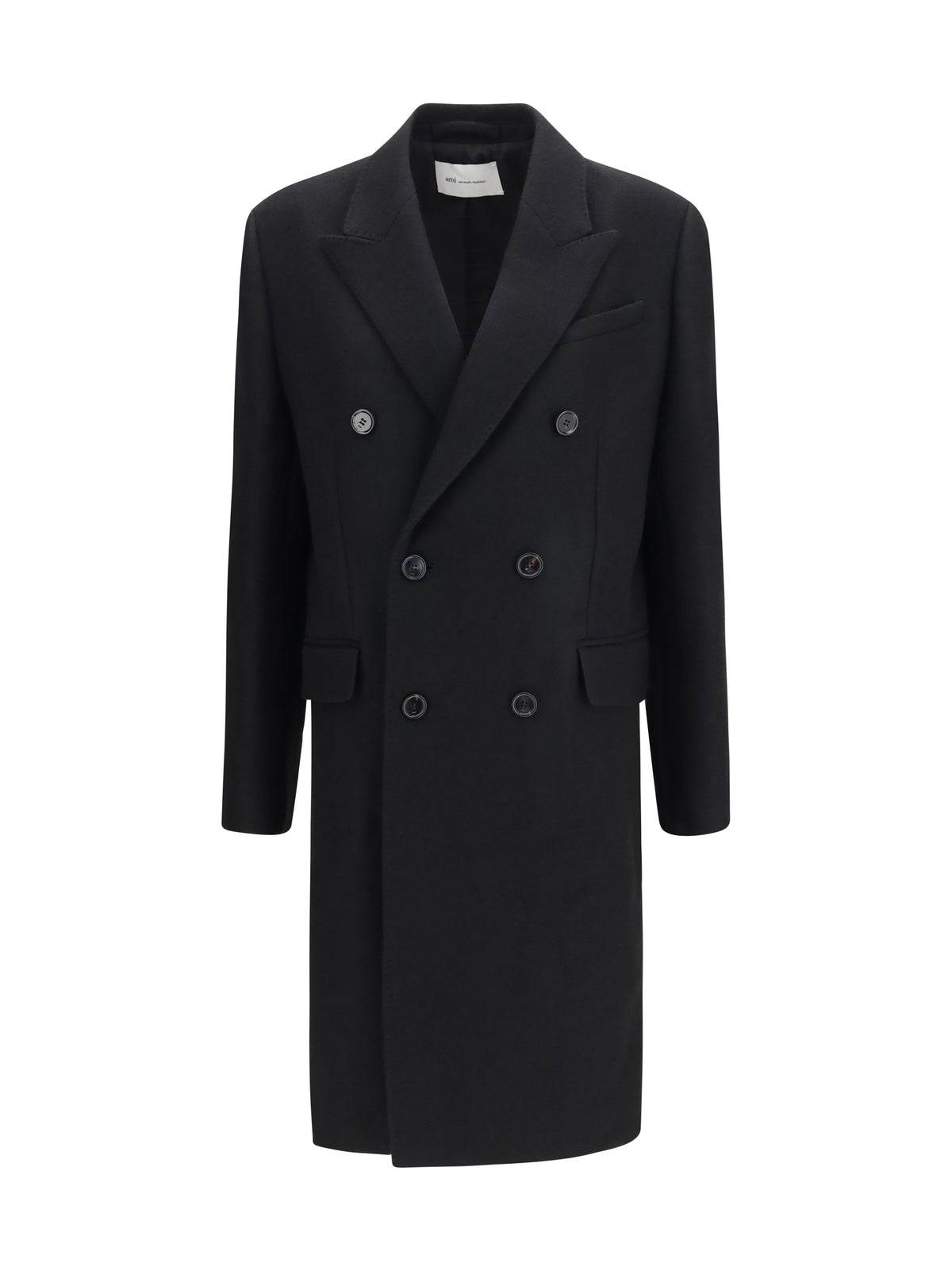 Ami Paris Double-breasted wool Coat - Noir