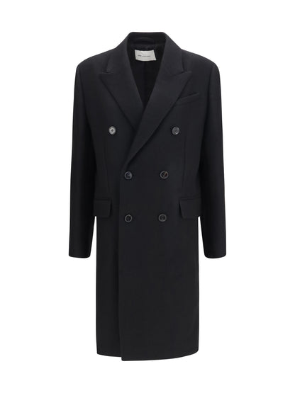 Ami Paris Double-breasted wool Coat - Noir