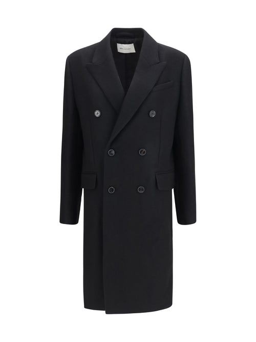 Ami Paris Double-breasted wool Coat - Noir