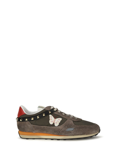 Valentino Garavani Stud Up Low-Top Sneakers - Mud Beige/D.Olive/Bi-C.Re/C.Red/Ne/Pumpk