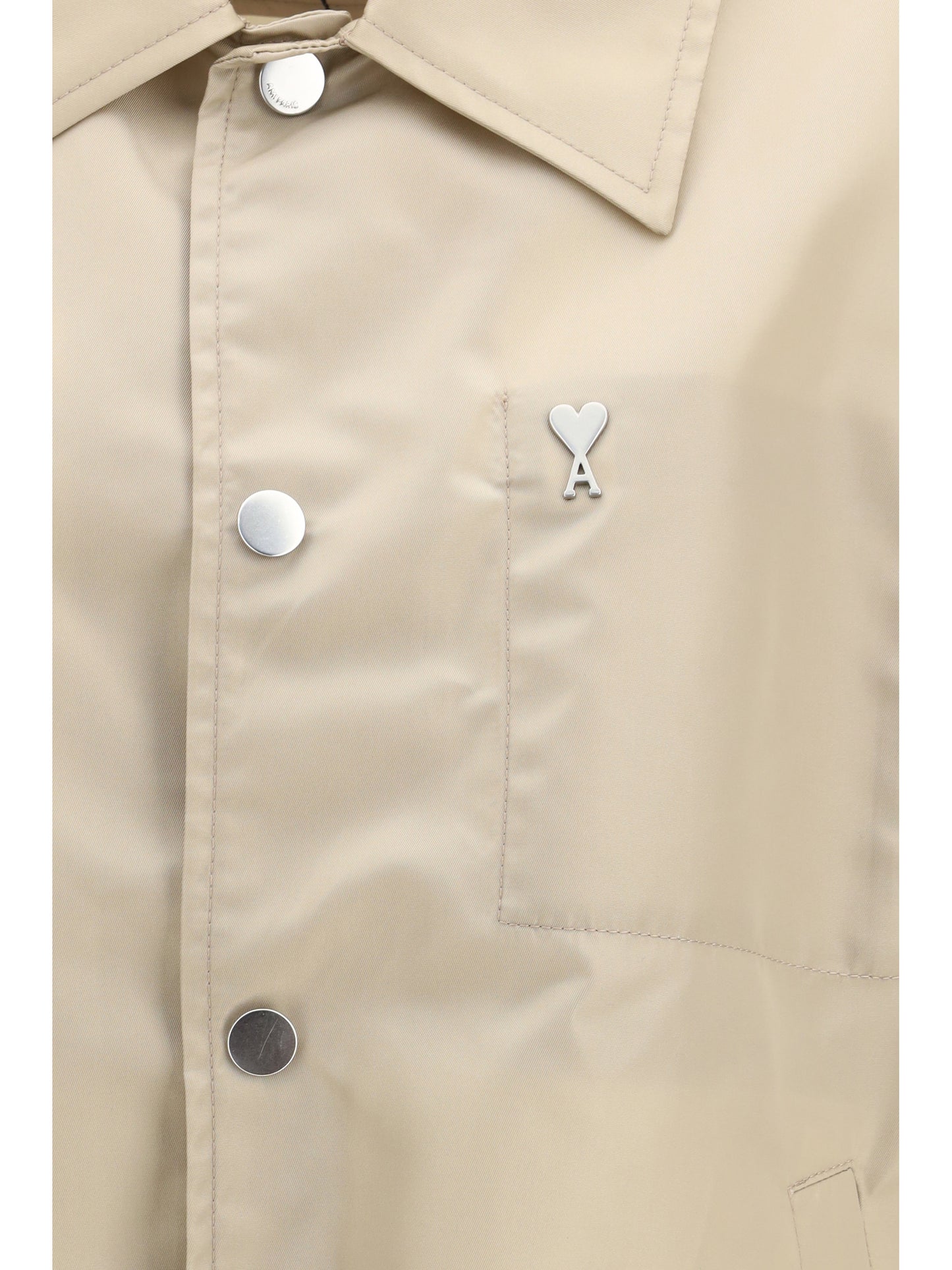 AMI PARIS Buttoned Jacket with Ami de Coeur stud