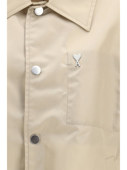 AMI PARIS Buttoned Jacket with Ami de Coeur stud