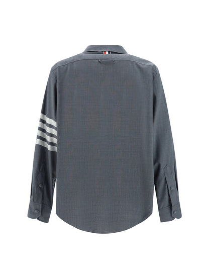 Thom Browne Wool and cotton blend Shirt - Med Grey