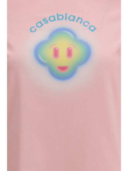 CASABLANCA Airbrush Smiley Fitted short-sleeve T-shirt