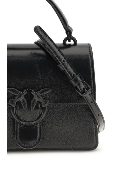 PINKO Shiny leather Love One Top mini Handbag