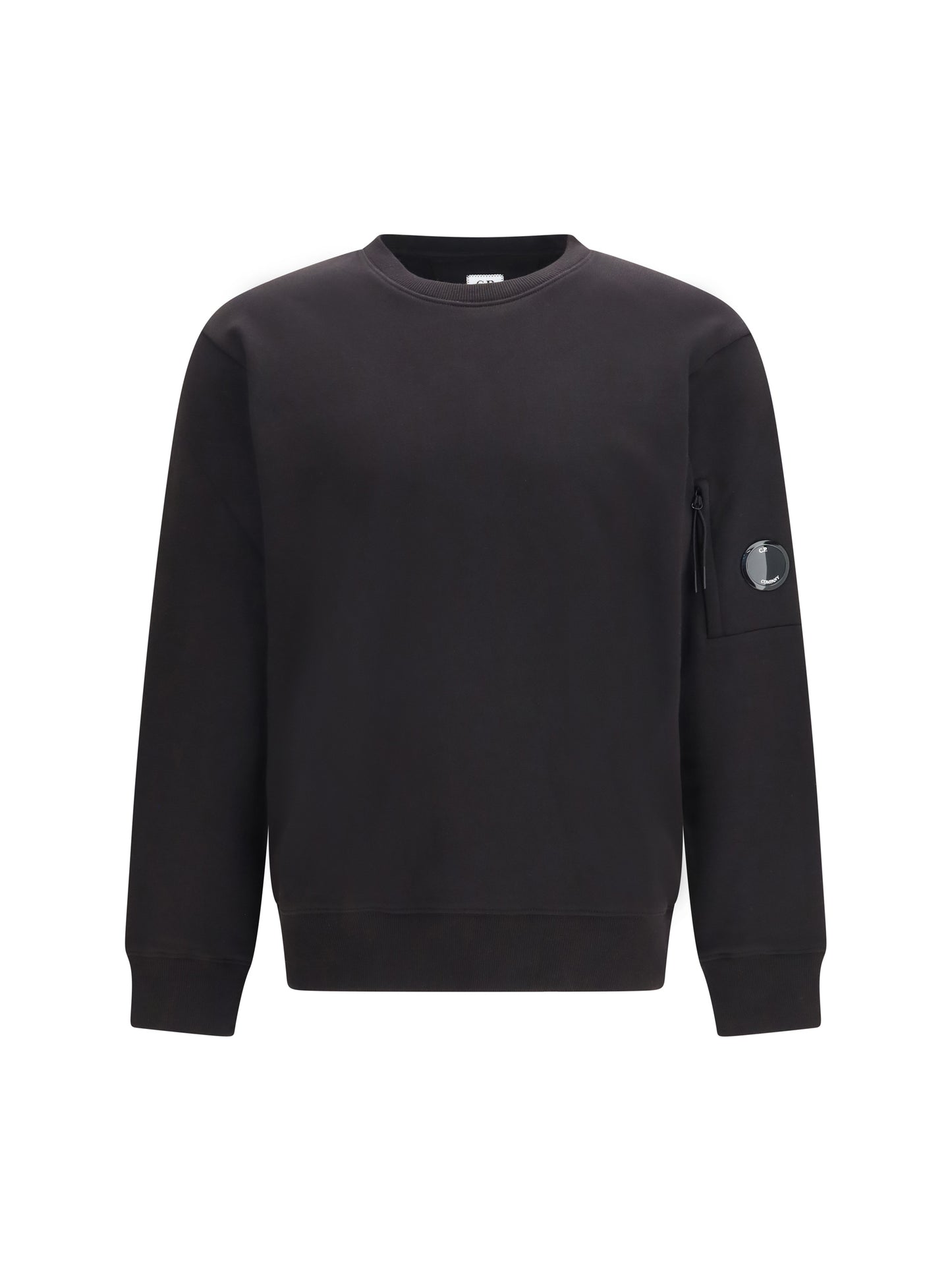 C.P. COMPANY Diagonal Raised Fleece Crewneck Lens Sweatshirt