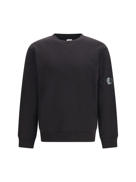 C.P. COMPANY Diagonal Raised Fleece Crewneck Lens Sweatshirt