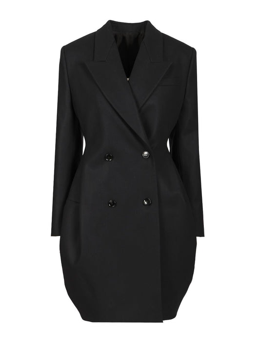 ALAÏA Rounded Double-Breasted Coat