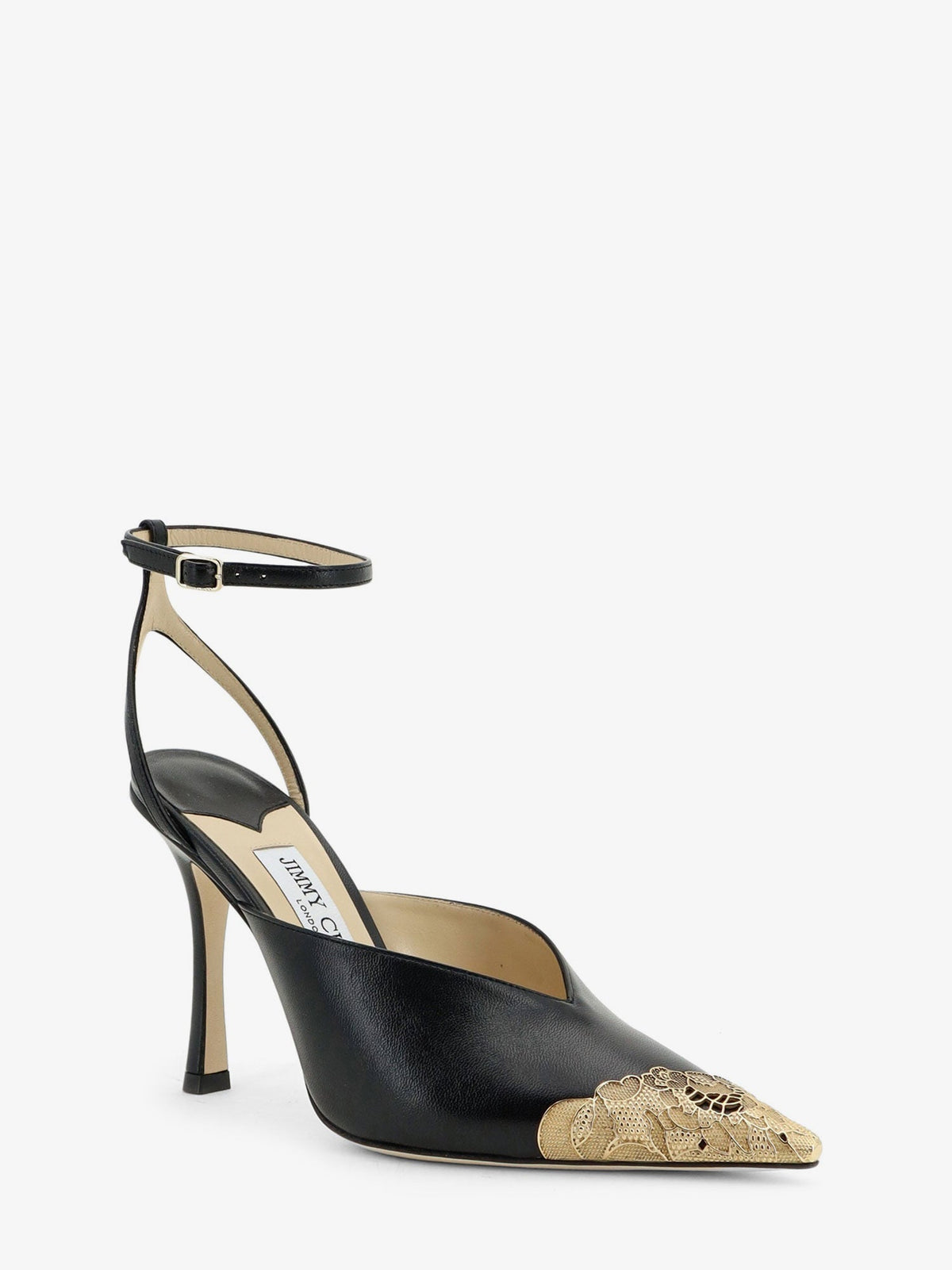 Jimmy Choo Faiz 100 leather slingback pumps - Blackvintagegold
