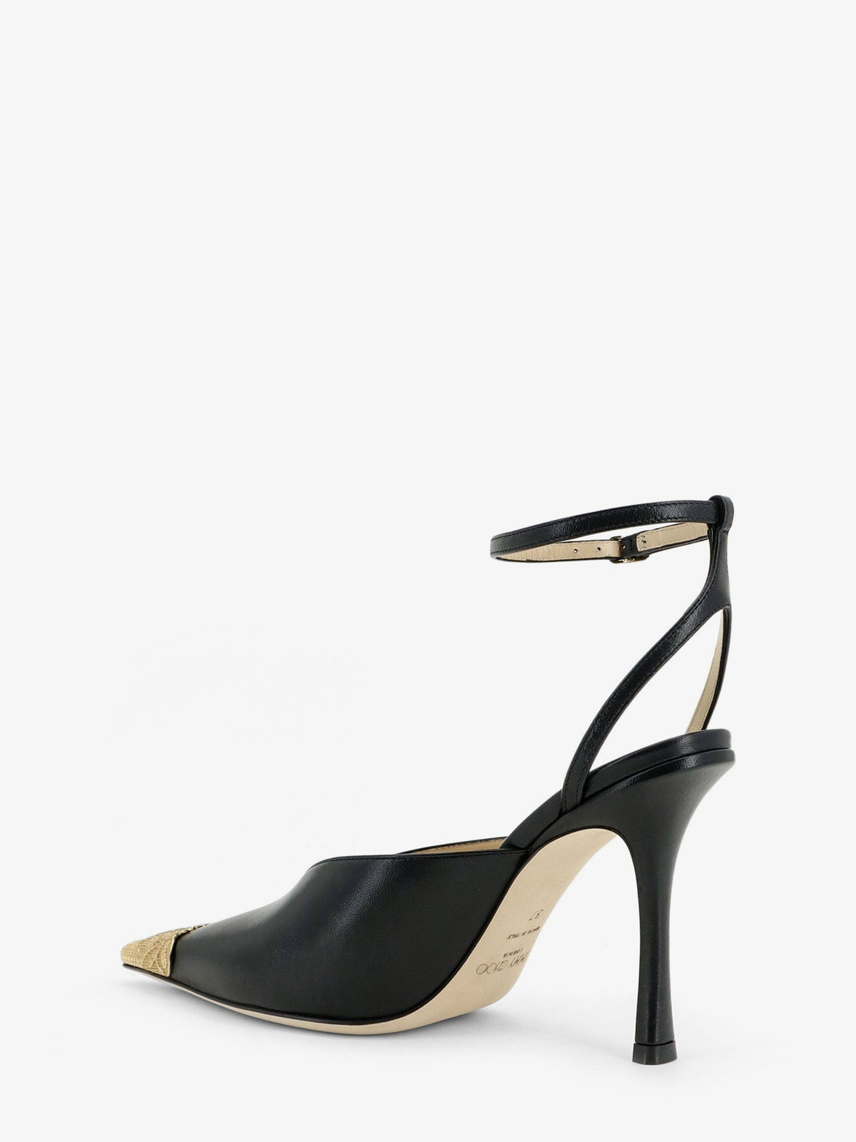 Jimmy Choo Faiz 100 leather slingback pumps - Blackvintagegold