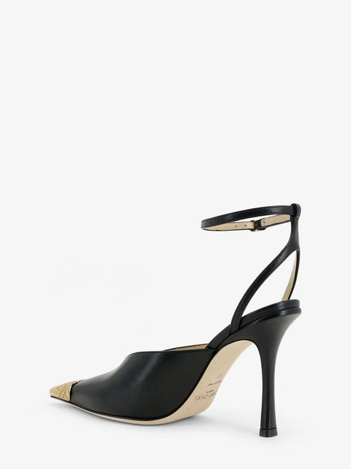Jimmy Choo Faiz 100 leather slingback pumps - Blackvintagegold