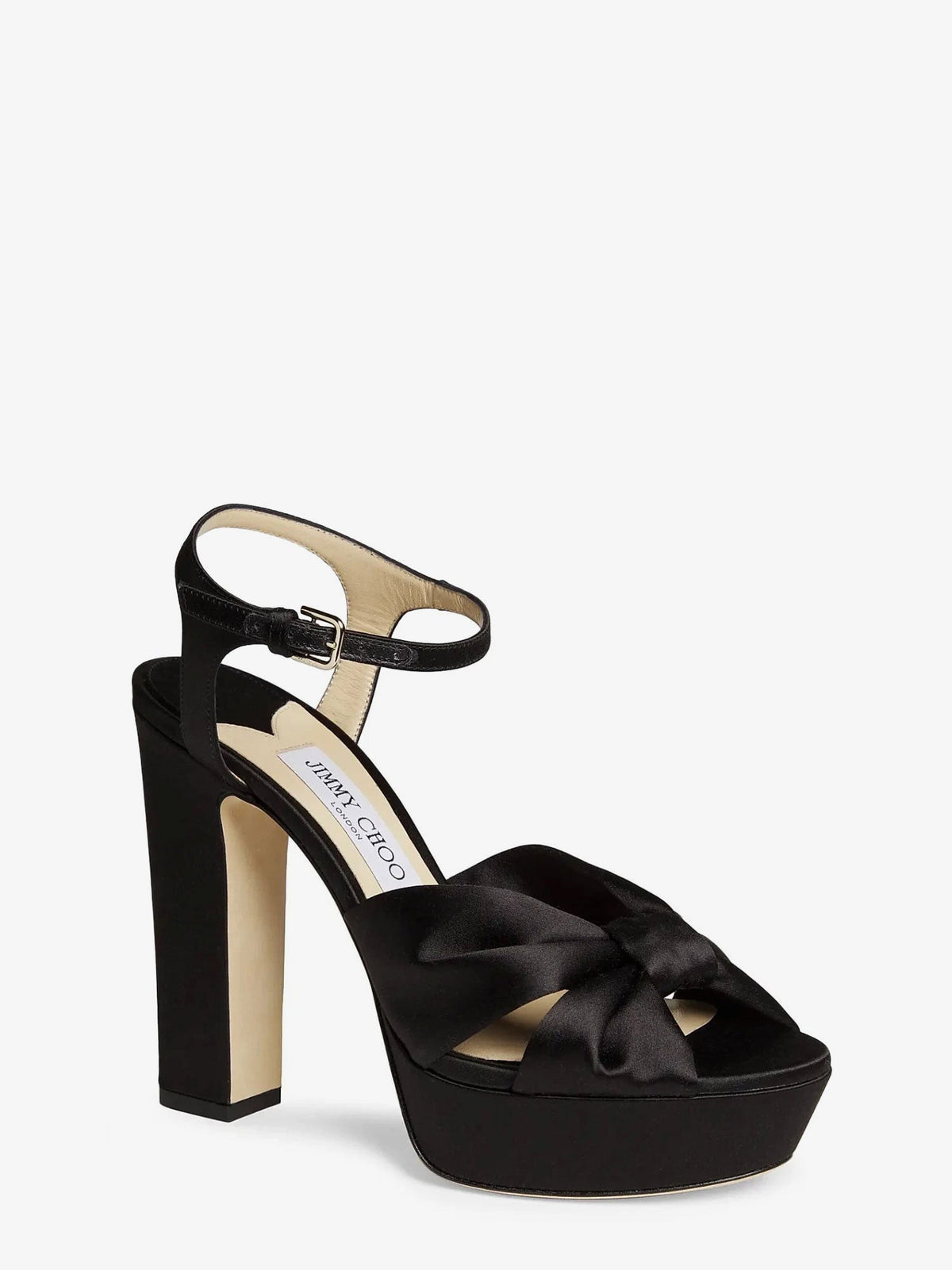 Jimmy Choo Heloise 120 sandals with nappa platform - Black