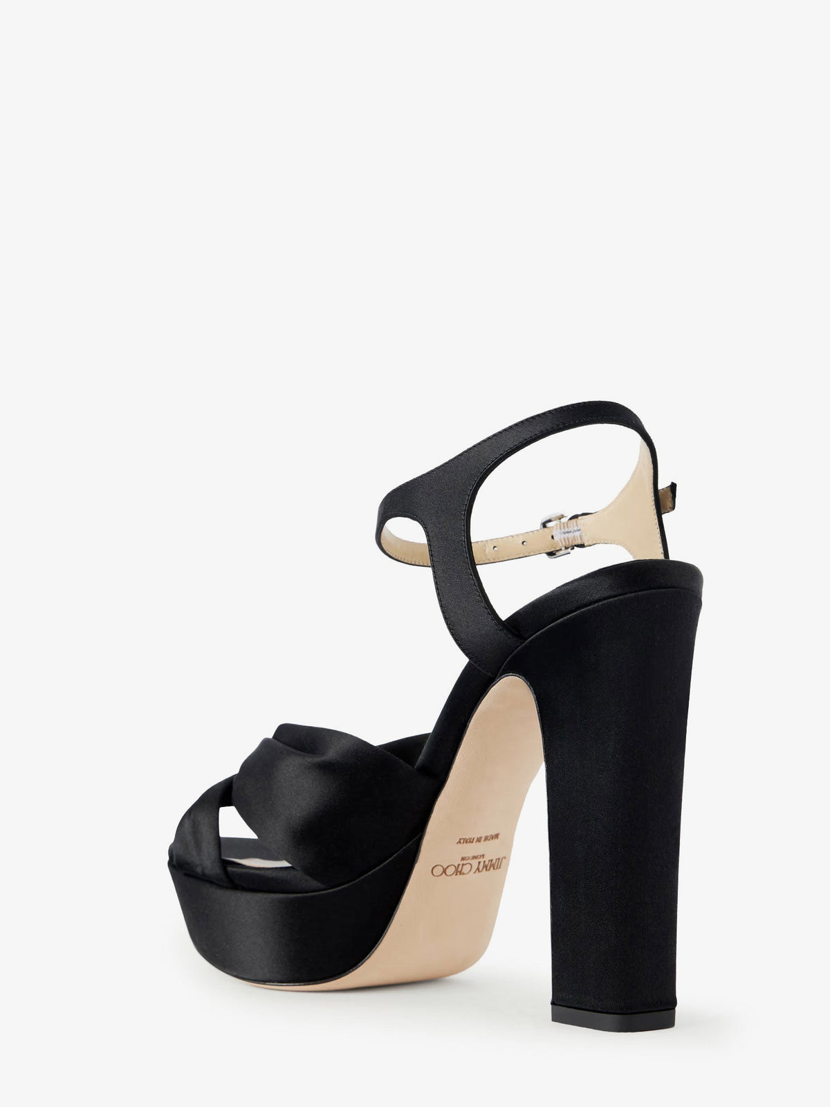 Jimmy Choo Heloise 120 sandals with nappa platform - Black
