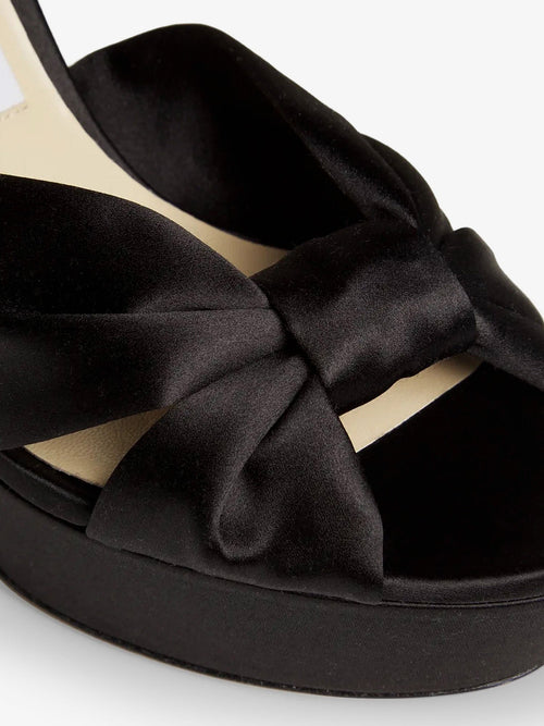 Jimmy Choo Heloise 120 sandals with nappa platform - Black