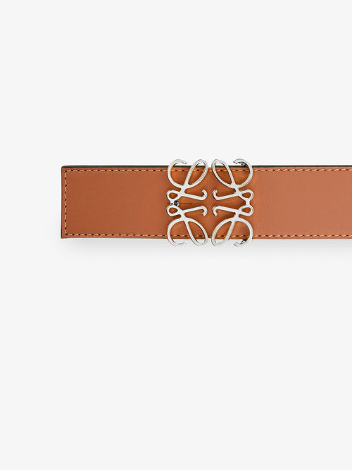 Loewe Anagram reversible leather belt - Blacktanpalladium